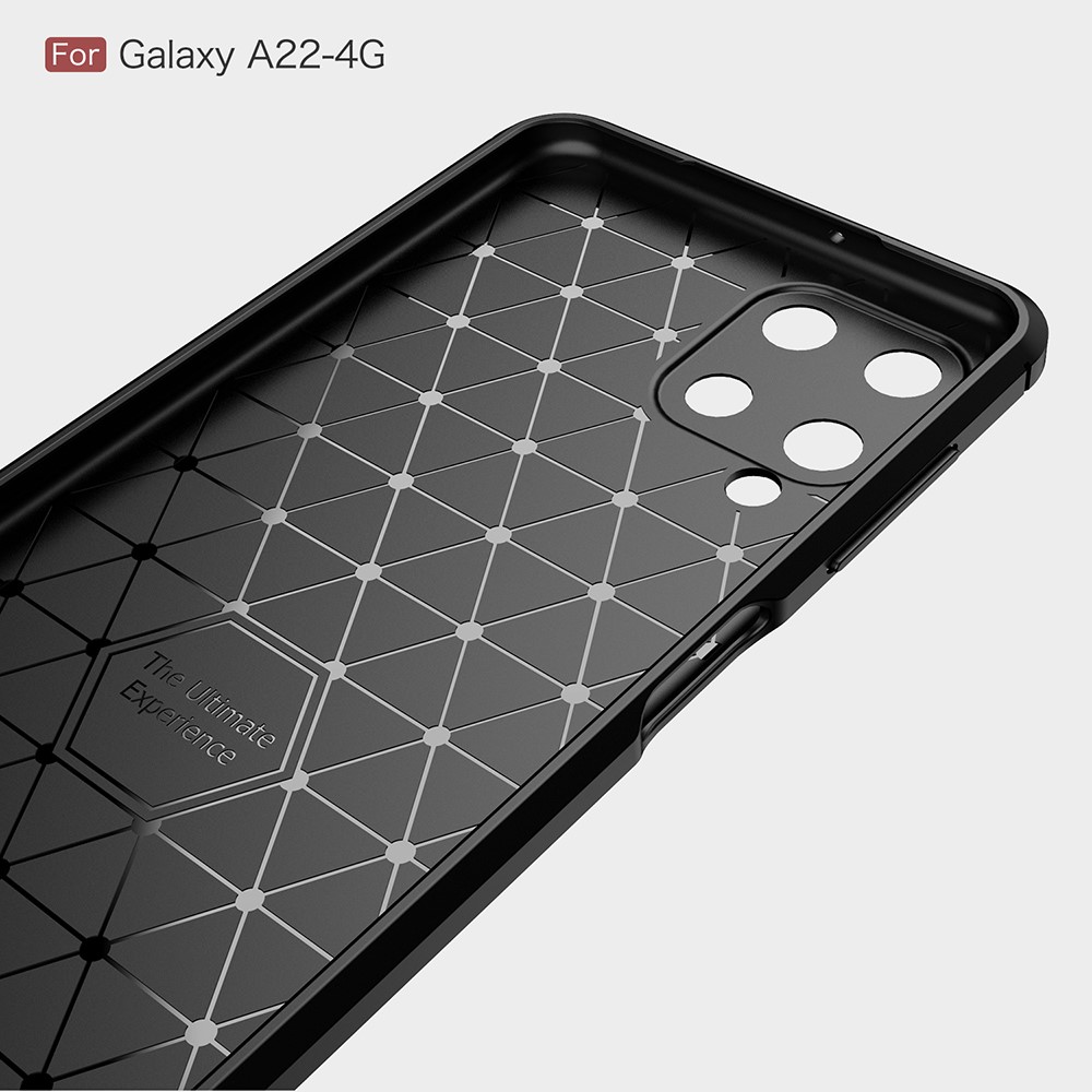 OEM TPU Carbon Skal Galaxy A22 4G - Svart