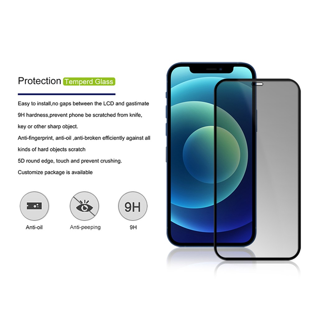 Mocolo MOCOLO Privacy Härdat Glas Skärmskydd iPhone 13 & 13 Pro - Svart