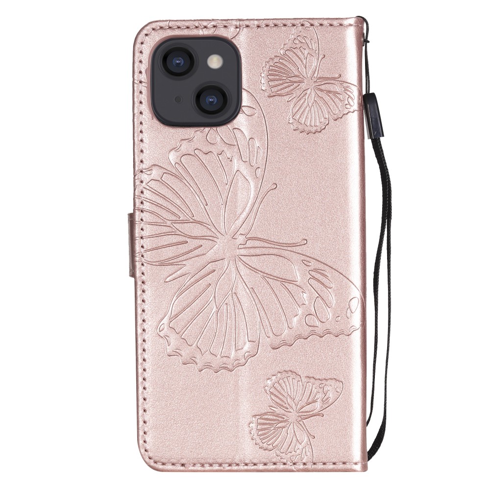 OEM Fjärilar Plånboksfodral iPhone 13 Mini - Rose Gold