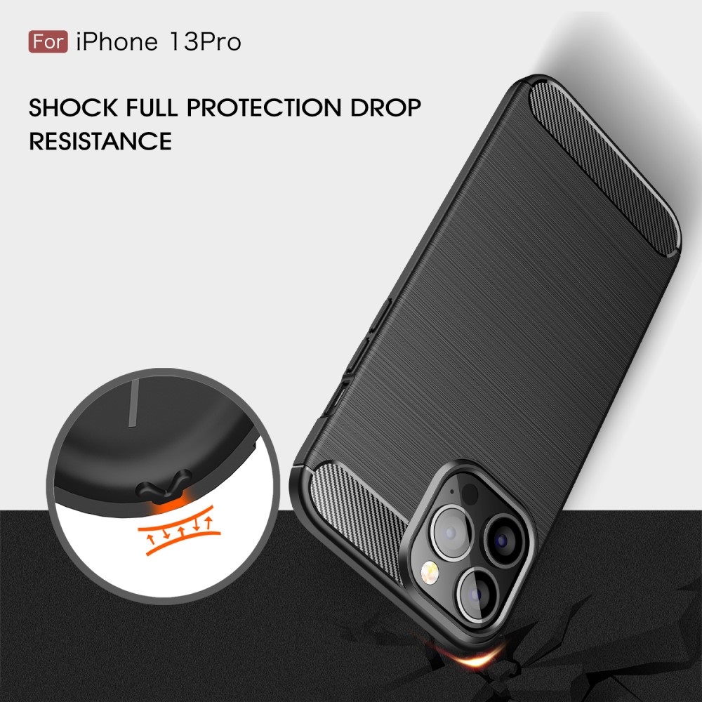 OEM Carbon Fiber Texture Skal iPhone 13 Pro - Blå