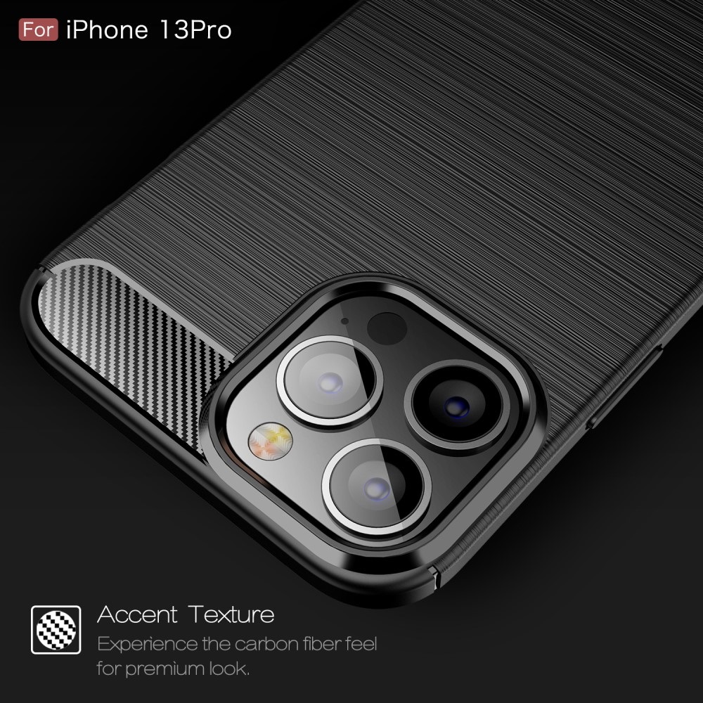 OEM Carbon Fiber Texture Skal iPhone 13 Pro - Blå