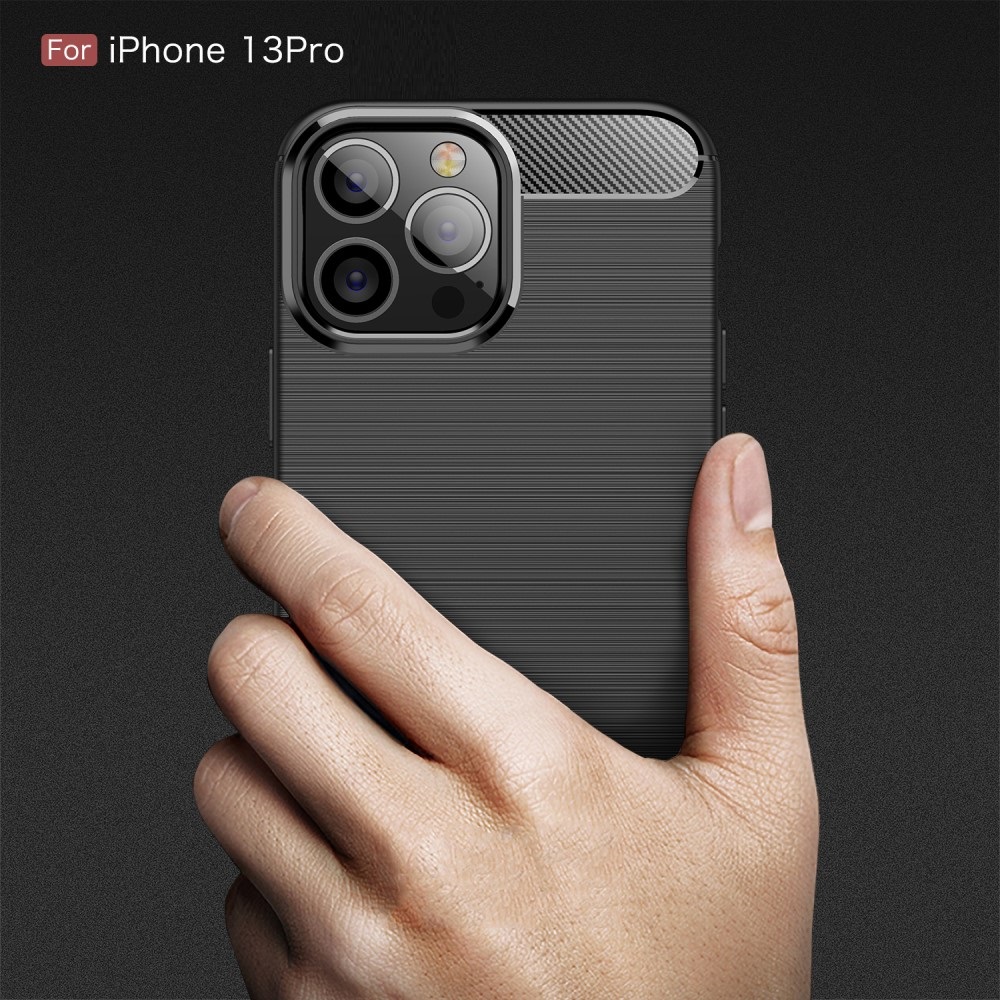 OEM Carbon Fiber Texture Skal iPhone 13 Pro - Blå