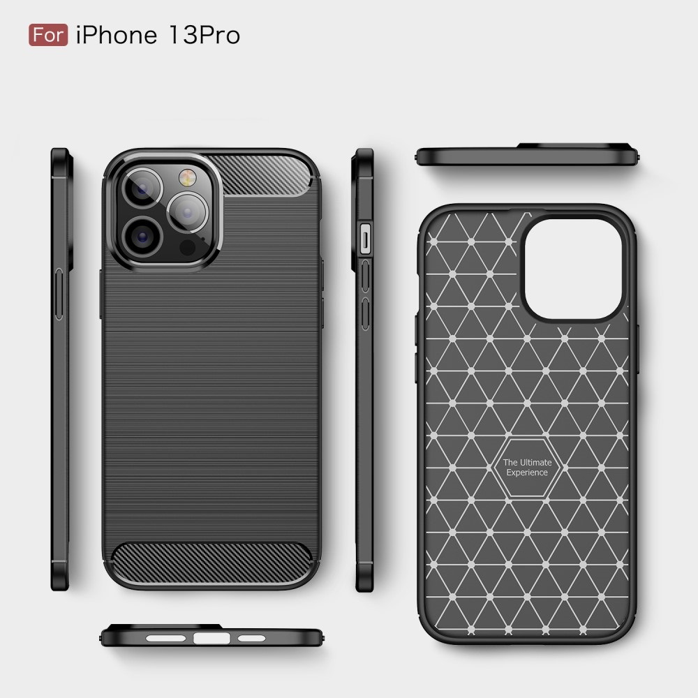 OEM Carbon Fiber Texture Skal iPhone 13 Pro - Blå
