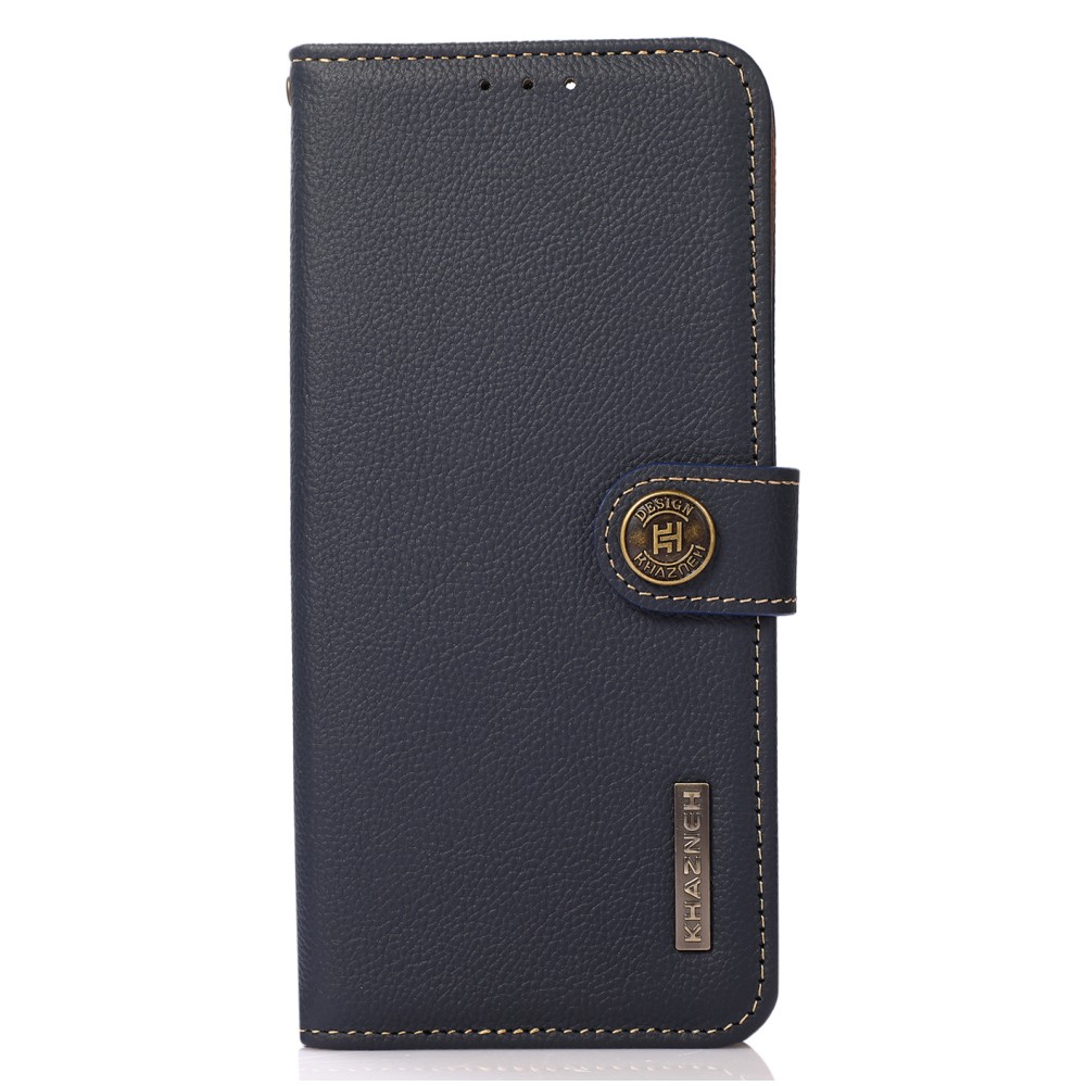 KHAZNEH Khazneh Äkta Läder Fodral till iPhone 13 Pro - Blå