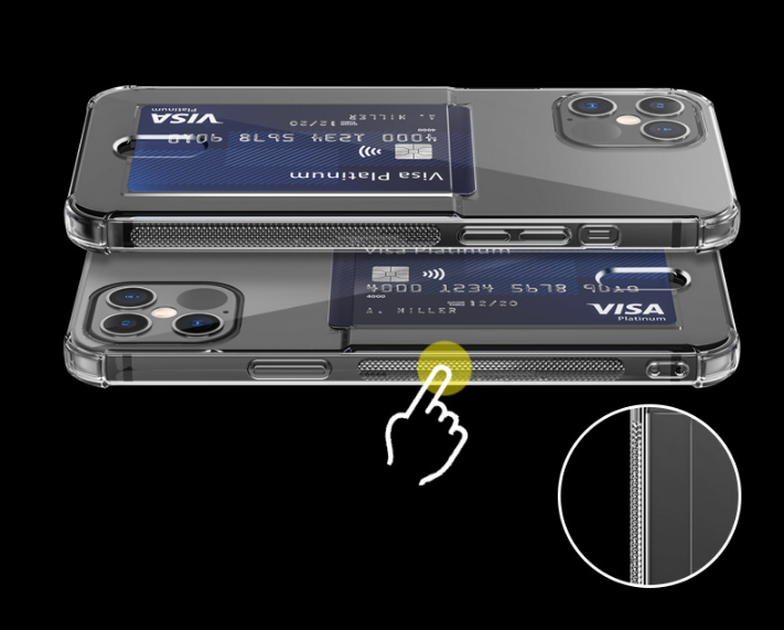 OEM Flexicase Skal med Kortplats iPhone 13 Pro - Svart