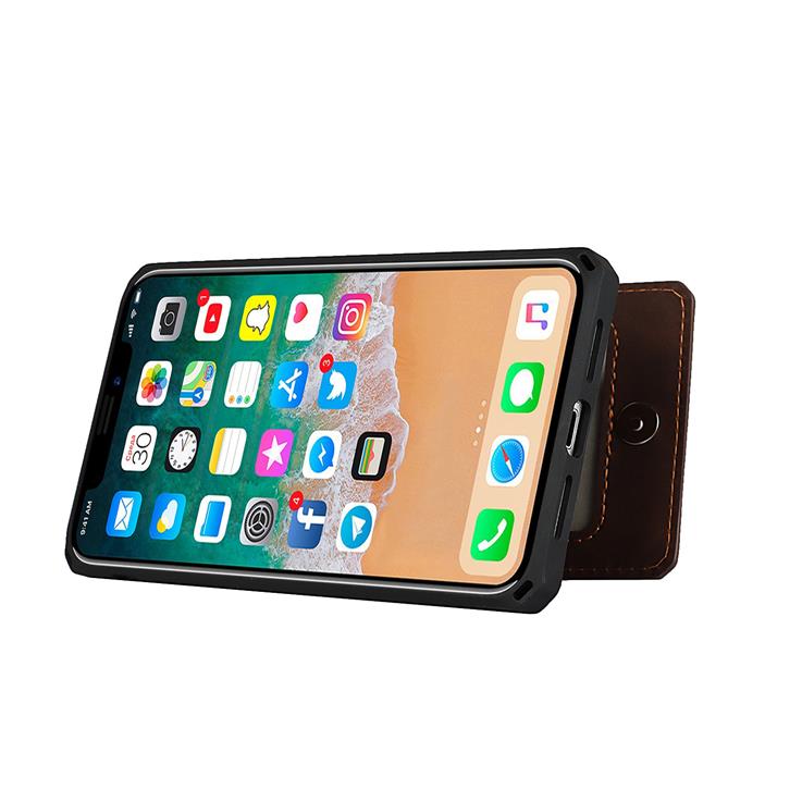 OEM Skal med Kortplatser till iPhone X / Xs - Brun