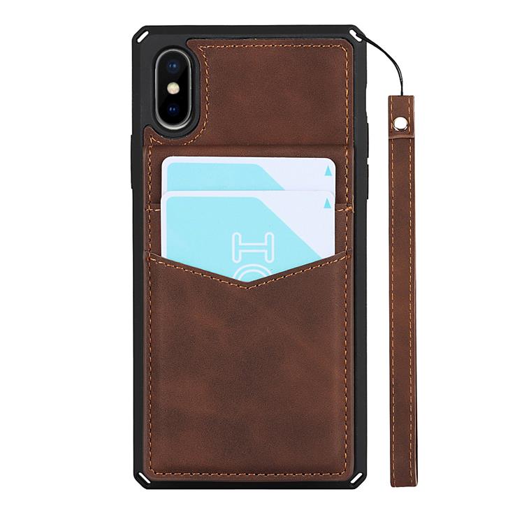 OEM Skal med Kortplatser till iPhone X / Xs - Brun