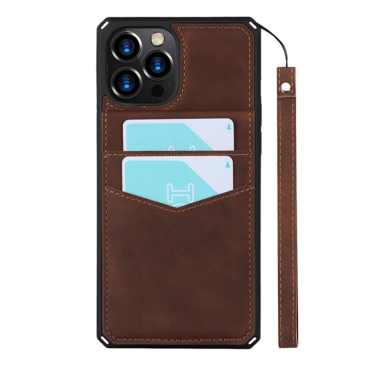 OEM Skal med Kortplatser till iPhone 12 Pro Max - Brun