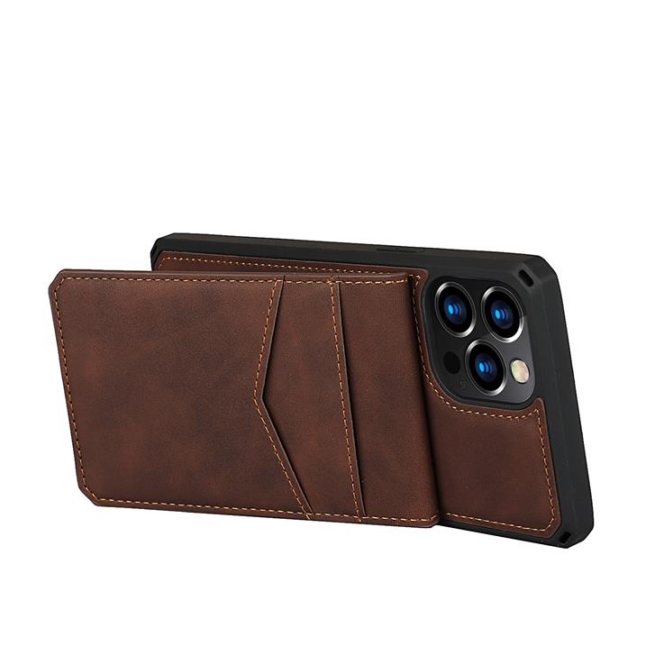OEM Skal med Kortplatser till iPhone 12 Pro Max - Brun