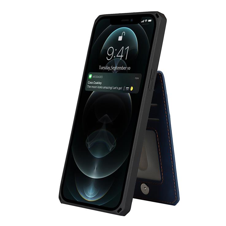 OEM Skal med Kortplatser till iPhone 12 Pro Max - Blå