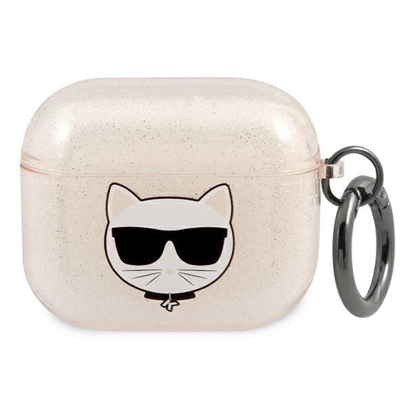 KARL LAGERFELD Karl Lagerfeld Skal AirPods 3 Glitter Choupette - Guld