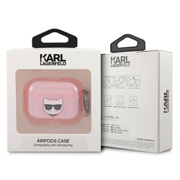 KARL LAGERFELD Karl Lagerfeld Skal AirPods 3 Glitter Choupette - Rosa