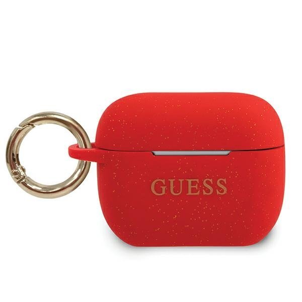 Guess Guess Skal AirPods Pro Silicone Glitter - Röd