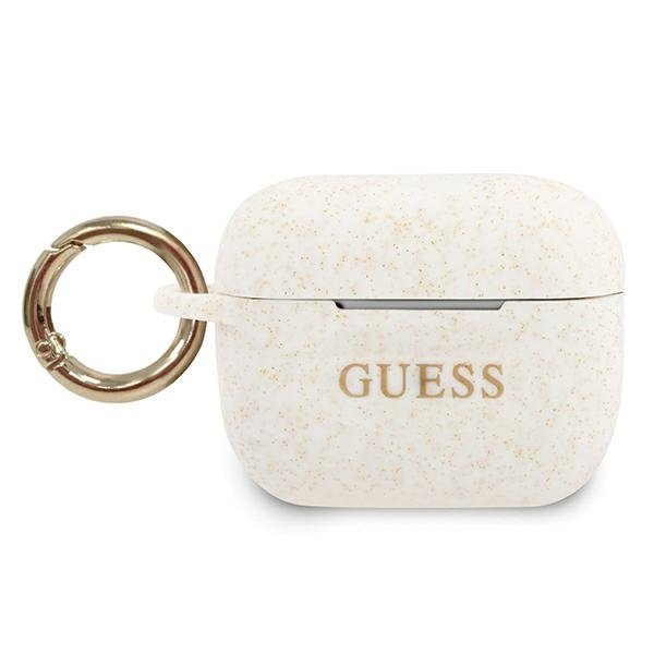 Guess Guess Skal AirPods Pro Silicone Glitter - Vit