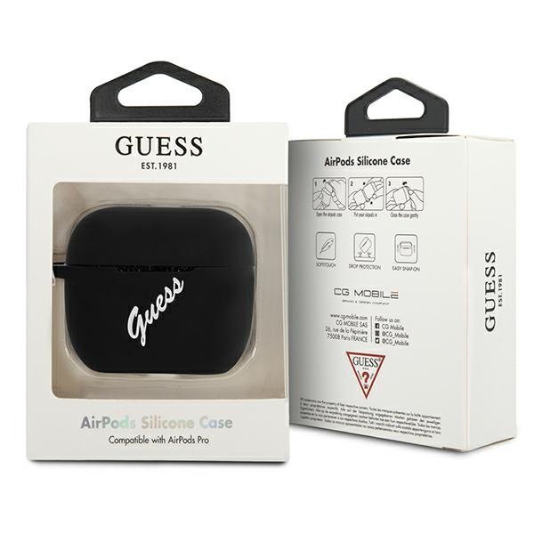 Guess Guess Skal AirPods Pro Silicone Vintage - Svart/Vit