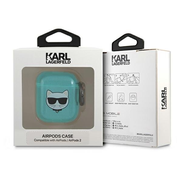 KARL LAGERFELD Karl Lagerfeld Skal AirPods Choupette - Blå