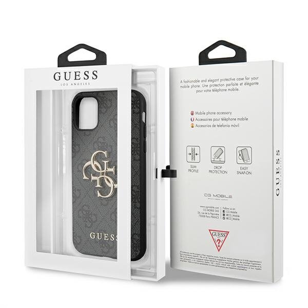 Guess GUESS iPhone 11 Skal Big Metall Logo - Grå