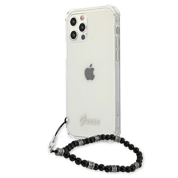 Guess Guess Skal iPhone 12 & 12 Pro Black Pearl - Transparent