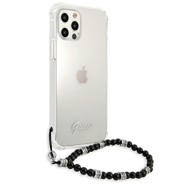 Guess Guess Skal iPhone 12 & 12 Pro Black Pearl - Transparent