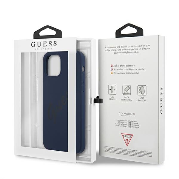 Guess Guess Skal iPhone 12 & 12 Pro Script Vintage - Blå