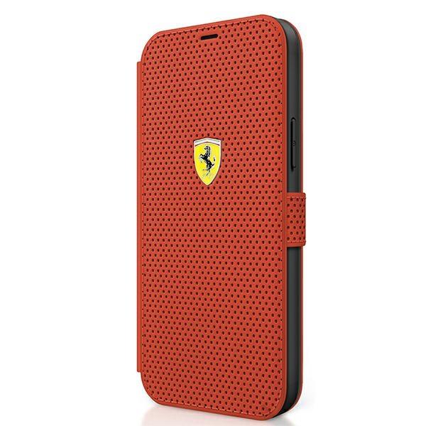 Ferrari Ferrari Plånboksfodral iPhone 12 mini On Track Perforated - Röd