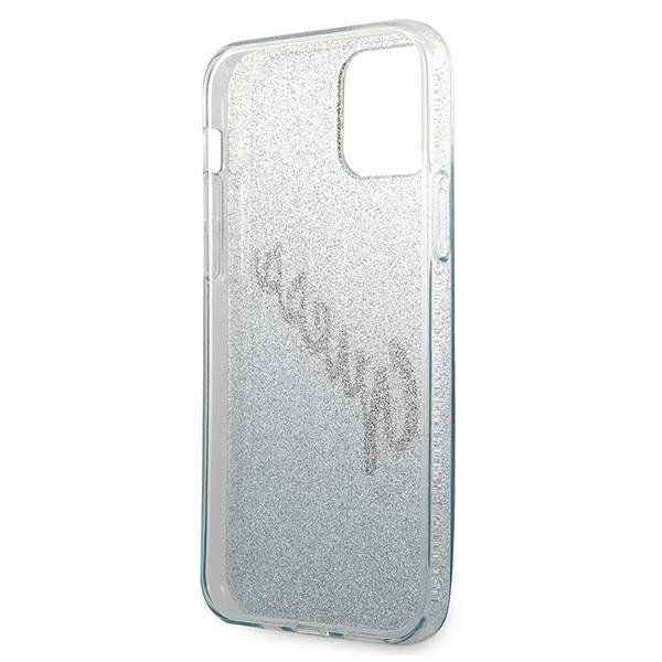 Guess Guess Skal iPhone 12 Mini Glitter Gradient Script - Blå