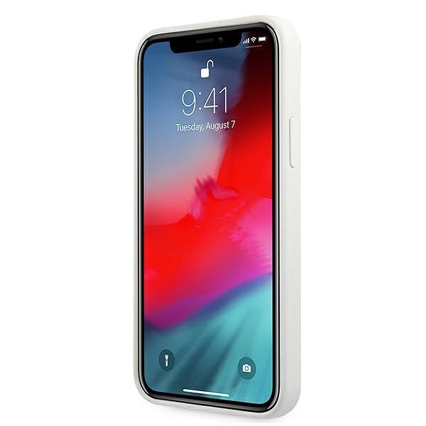 Guess Guess Skal iPhone 12 Mini Metal Logo Script - Vit