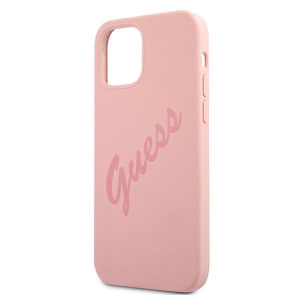 Guess Guess Skal iPhone 12 Mini Script Vintage - Rosa