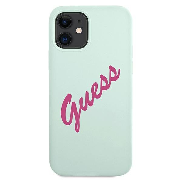 Guess Guess Skal iPhone 12 mini Silikon Vintage - Blå /Fuschia