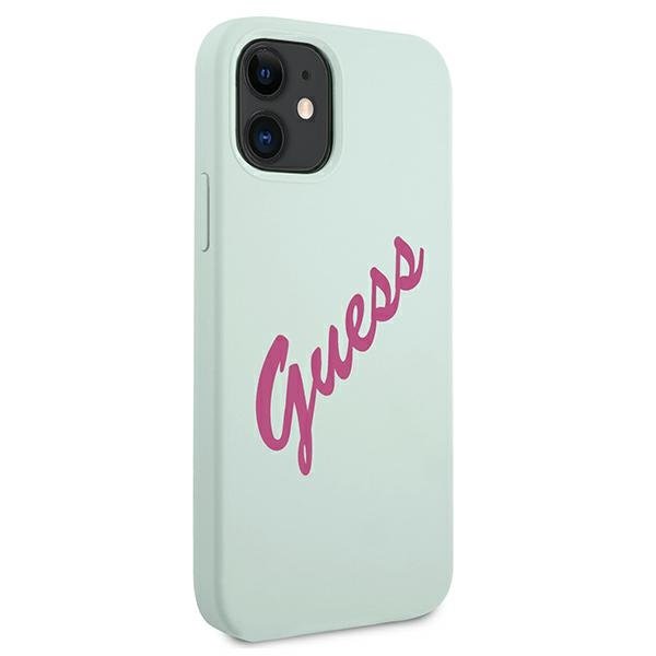 Guess Guess Skal iPhone 12 mini Silikon Vintage - Blå /Fuschia