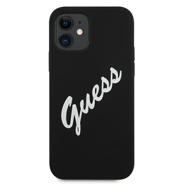 Guess Guess Skal iPhone 12 Mini Silikon Vintage - Svart/Vit