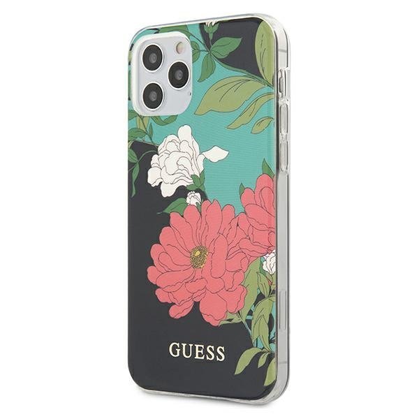 Guess Guess iPhone 12 Pro Max Skal Flower Collection - Svart