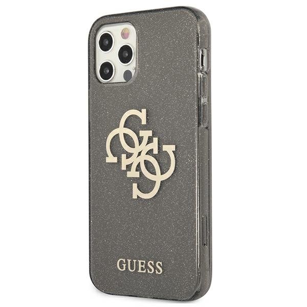 Guess Guess iPhone 12 Pro Max Skal Glitter Logo - Svart