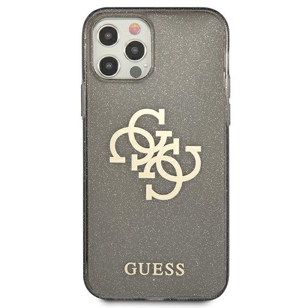 Guess Guess iPhone 12 Pro Max Skal Glitter Logo - Svart