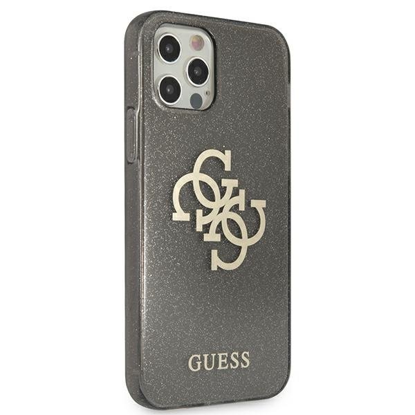 Guess Guess iPhone 12 Pro Max Skal Glitter Logo - Svart