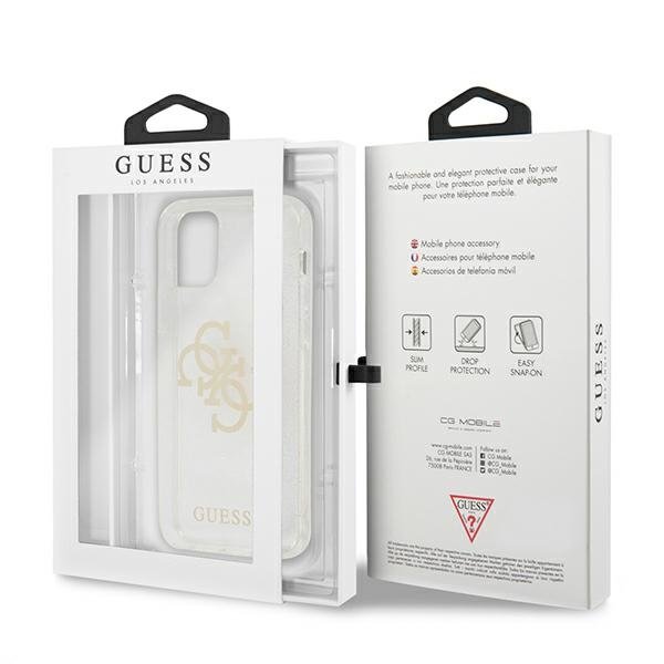 Guess Guess iPhone 12 Pro Max Skal Glitter Logo - Transparent