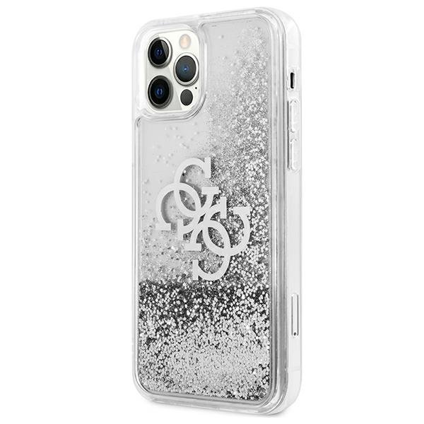 Guess Guess iPhone 12 Pro Max Skal Liquid Glitter - Silver