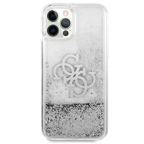 Guess Guess iPhone 12 Pro Max Skal Liquid Glitter - Silver