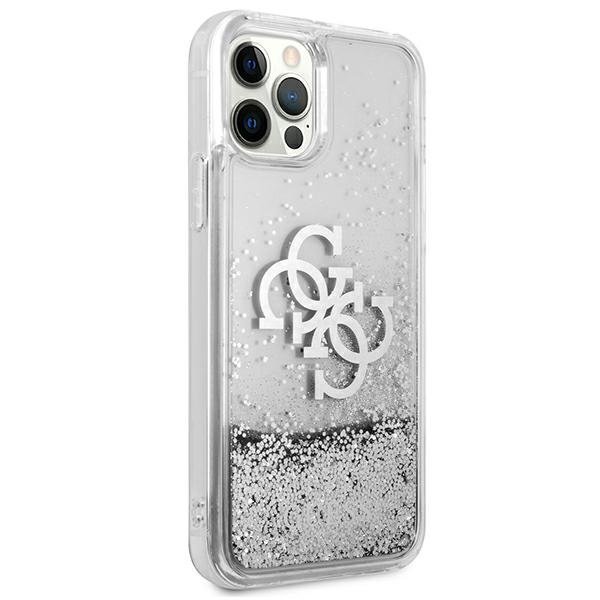 Guess Guess iPhone 12 Pro Max Skal Liquid Glitter - Silver