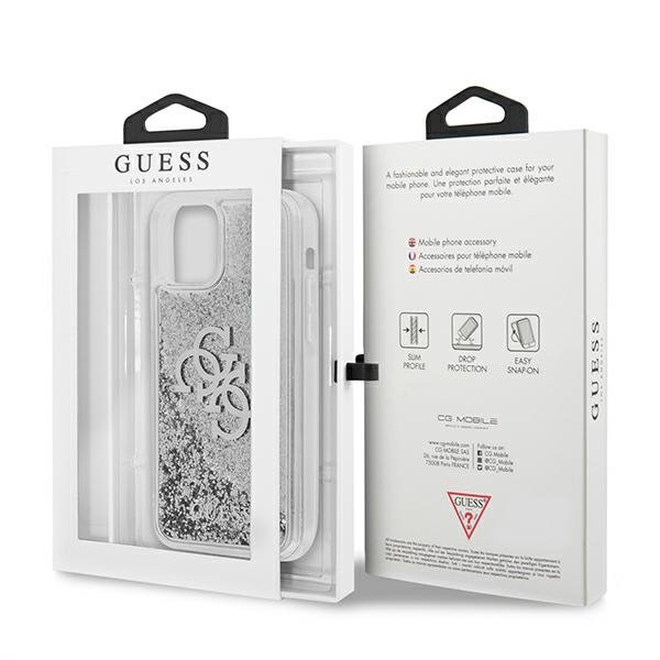 Guess Guess iPhone 12 Pro Max Skal Liquid Glitter - Silver