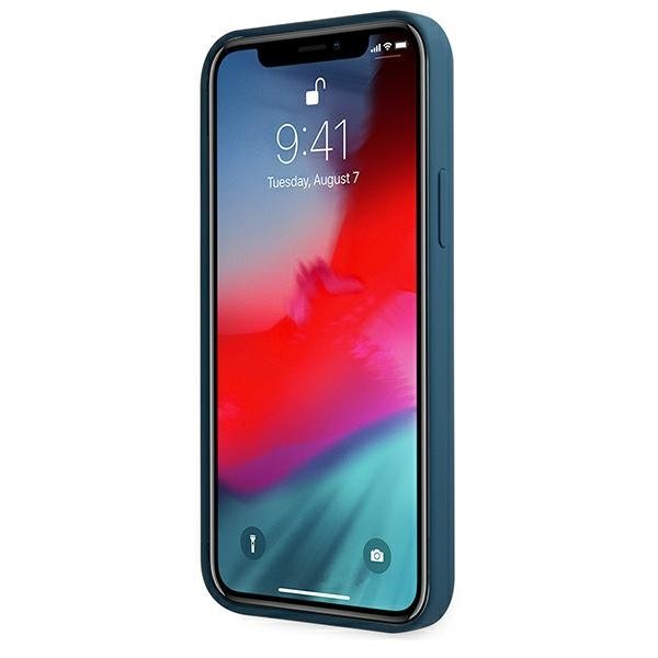 Guess Guess iPhone 12 Pro Max Skal Metal Logo Script - Blå