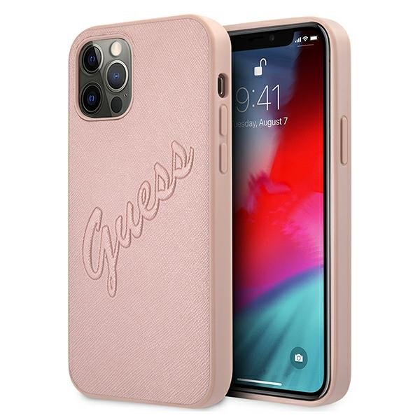 Guess Guess iPhone 12 Pro Max Skal Saffiano Vintage - Rosa