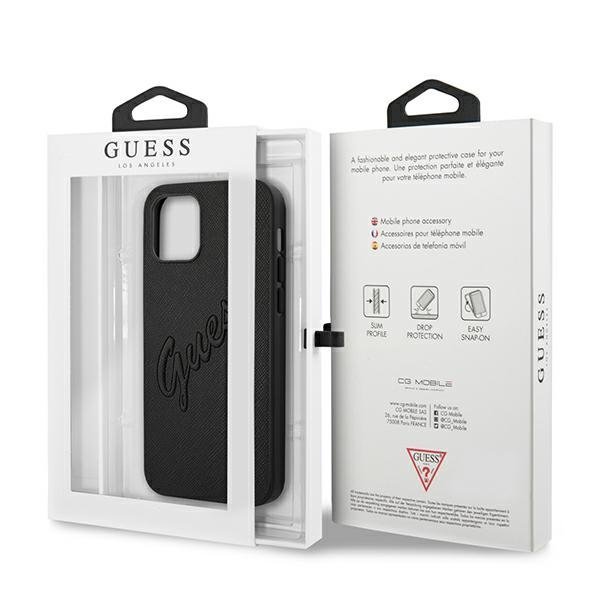 Guess Guess iPhone 12 Pro Max Skal Saffiano Vintage - Svart
