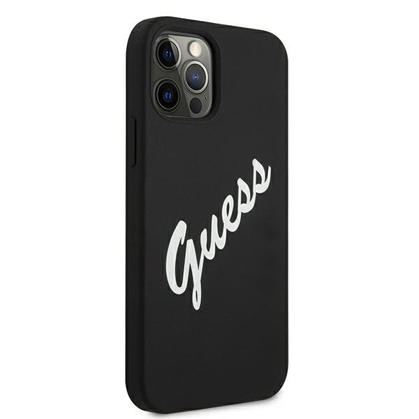 Guess Guess iPhone 12 Pro Max Skal Silikon Vintage - Svart/Vit