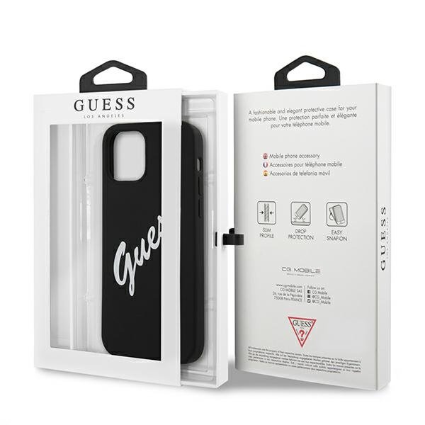Guess Guess iPhone 12 Pro Max Skal Silikon Vintage - Svart/Vit