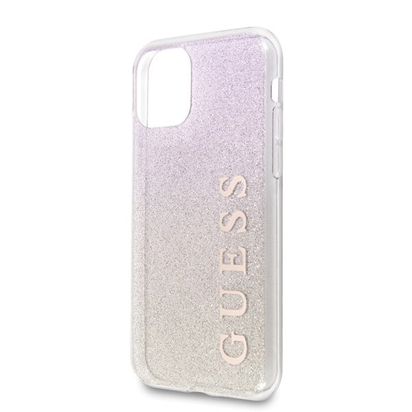 Guess Guess Skal iPhone 11 Pro Max Gradient Glitter - Rosa Guld