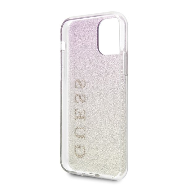 Guess Guess Skal iPhone 11 Pro Max Gradient Glitter - Rosa Guld