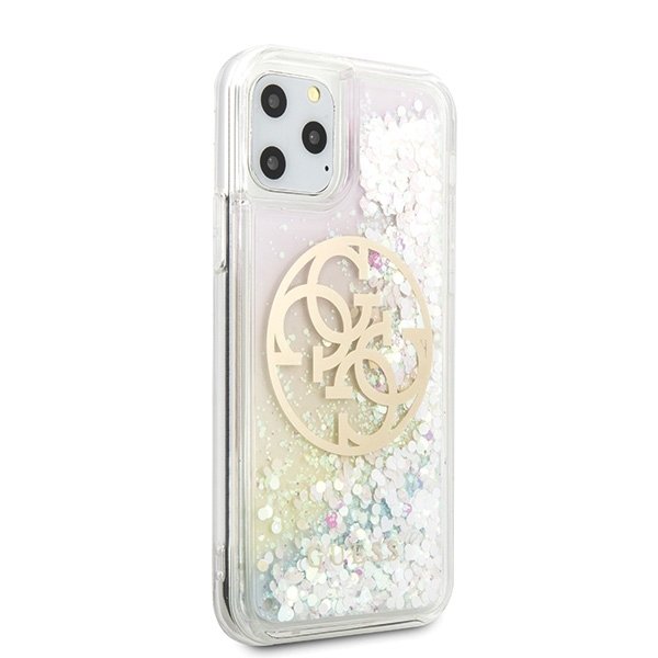Guess Guess Skal iPhone 11 Pro Circle Liquid Glitter - Rosa