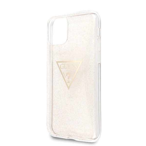 Guess Guess Skal iPhone 11 Pro Glitter Triangle - Guld