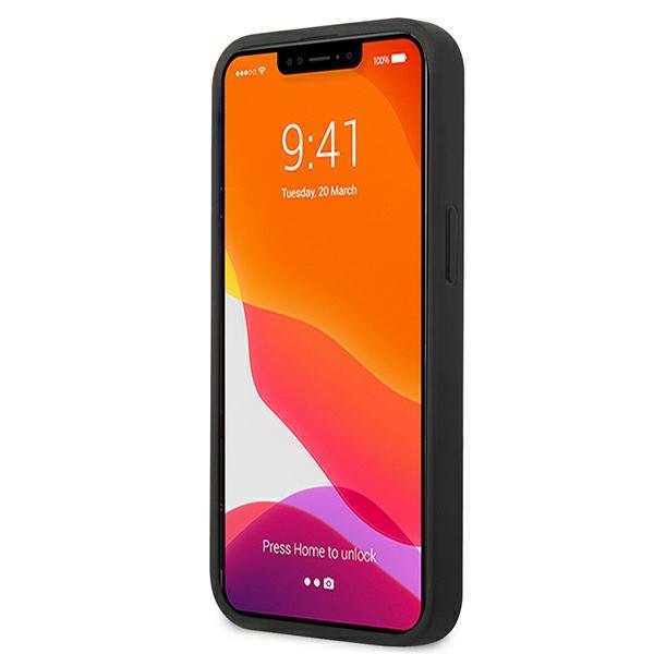 Mercedes Mercedes AMG Skal iPhone 13 Mini Läder Hot Stamped - Svart